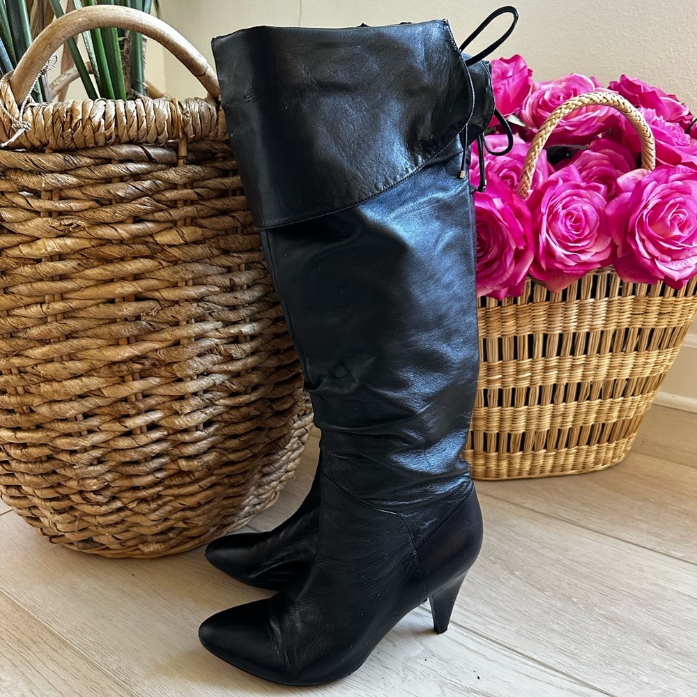 Black slouch boots GUESS size 9 - Picture 7 of 15